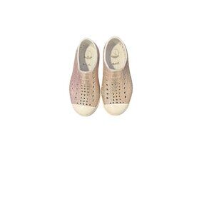 Native Jefferson Kids Glitter Shoes Slip-On Perforated Lightweight Water-Friendl